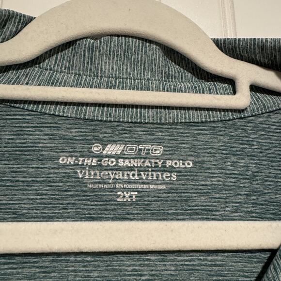 Vineyard Vines Green On The Go Sankaty Polo Shirt Mens 2X Tall - Picture 3 of 5